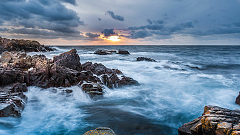 Rocky Ocean, Oceans HD wallpaper