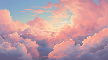 Aesthetic Sky With Clouds, pink aesthetic, aesthetic, artistic, sky HD wallpaper