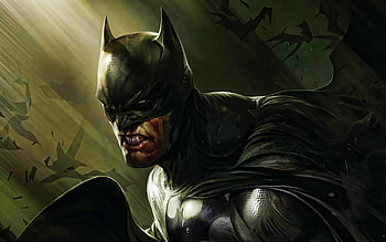 Angry Batman, night, DC comics, superheroes, 3D art, Cartoon Batman, creative, Batman HD wallpaper