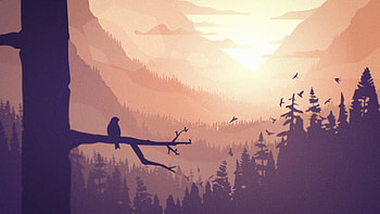 The Last Evening, bird, minimalism, minimalist, artist, artwork, digital-art, deviantart HD wallpaper