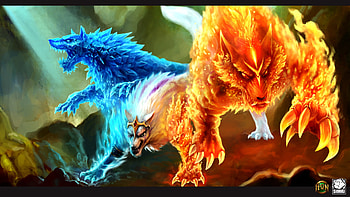 Blue Flame Wolf Live afari HD wallpaper