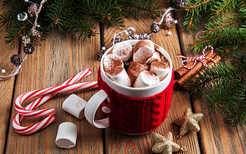 Enjoy!, craciun, cup, red, sweet, christmas, card HD wallpaper