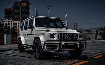 Mercedes-Benz G-Class, W463, white G63, luxury cars, G63 AMG, G-Class tuning, German cars, Mercedes-Benz HD wallpaper