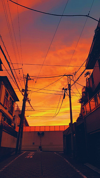 Orange Aesthetic, Orange City Aesthetic HD phone wallpaper