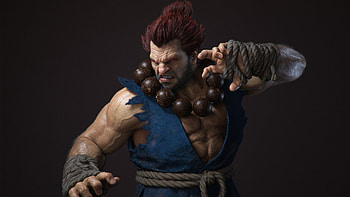 Akuma, Street fighter, video game, warrior, art HD wallpaper