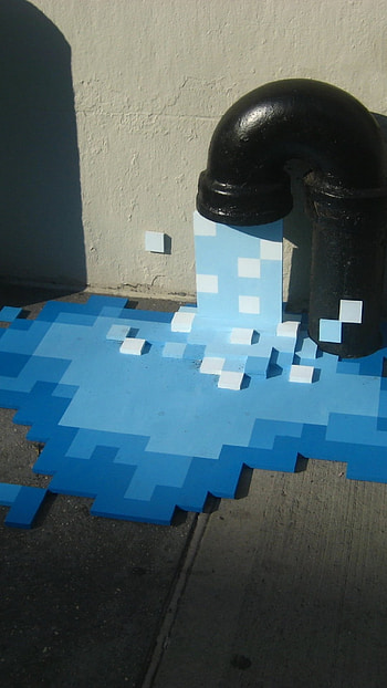 pixel art, water, artistic, Digital Art HD phone wallpaper