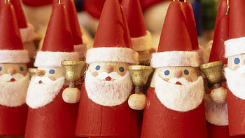 Santa Claus, white, christmas, red, candles HD wallpaper