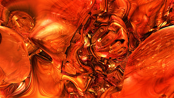 3d Fractal Art, 3D, orange (Color), red, glass, Abstract, fractal, Abstract glass HD wallpaper