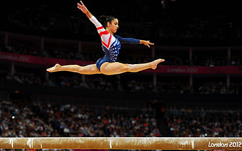 Artistic gymnastics marvel, High-definition , Awe-inspiring visuals, Spectacular display HD wallpaper