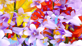 Flowers Art Abstraction, flowers, art HD wallpaper