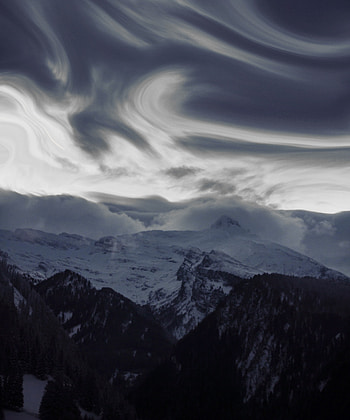 Clouds, sky, mountains HD phone wallpaper