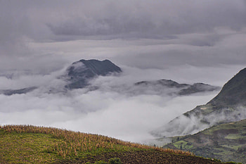 Nature, Clouds, Mountain, Vertex, Top, View HD wallpaper
