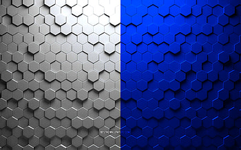 Flag of Brescia, honeycomb art, Brescia hexagons flag, Brescia, 3d hexagons art, Brescia flag HD wallpaper