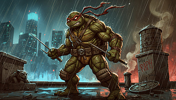 Raphael : Rooftop Fury | Rooftop Vigil — Raphael | Raphael : Crimson Night, Raphael (TMNT), Teenage Mutant Ninja Turtles HD wallpaper