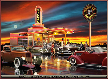 The Signal, signal, diner, sky, cars HD wallpaper