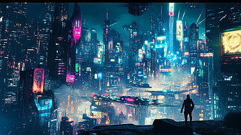 Vibrant Cyberpunk Cityscape - Ultra, Sci Fi, cyberpunk city, futuristic city, neon lights, cyberpunk HD wallpaper