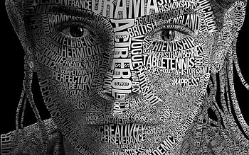 Face Typography Emma Watson, typography, emma-watson HD wallpaper