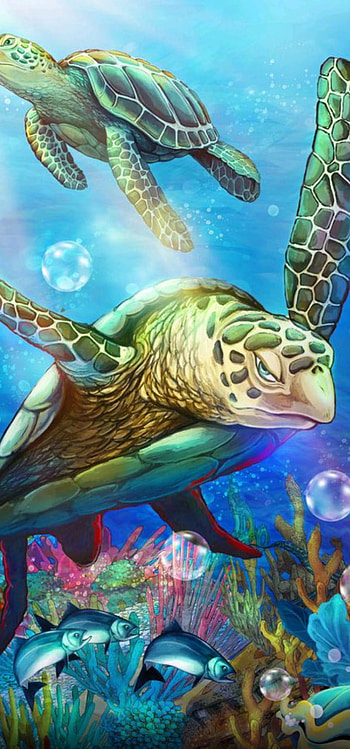 Sea Turtle, green, ocean, organism, animal HD phone wallpaper