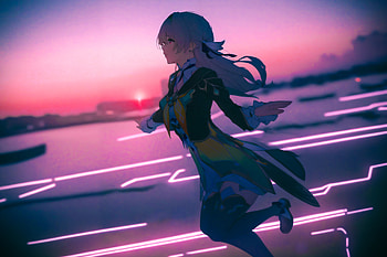 Neon Flight — Firefly (Honkai: Star Rail) Quad, Honkai: Star Rail, Firefly (Honkai: Star Rail), video game HD wallpaper