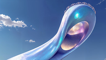 Surreal Architecture: Dreamlike Modern Masterpiece, surreal architecture, sculpture, modern art, Abstract, sky HD wallpaper
