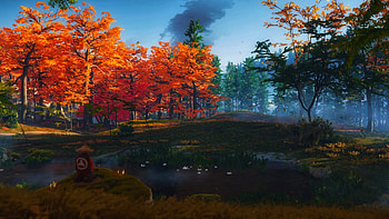 forest, tree, lake, peace, video game, Japanese, Ghost of Tsushima HD wallpaper