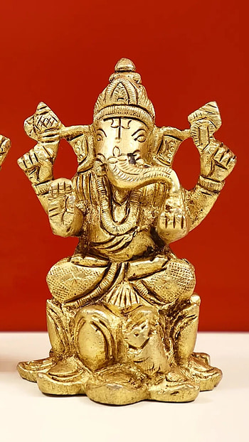Lakshmi Ganesh, Red Background HD phone wallpaper