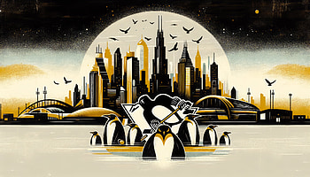 Pittsburgh Penguins - Urban Skyline Theme, Pittsburgh Penguins, penguin, city skyline, Sports, illustration HD wallpaper
