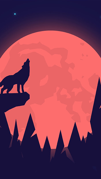 Majestic wolf, Wild predator, Creature of the night, Alpha of the pack HD phone wallpaper