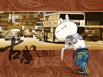 Tuzki 3, tuzki, msn HD wallpaper