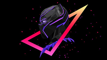 Low Poly Art Black Panther, black-panther, panther, artwork, artist, digital-art, behance, superheroes, low-poly HD wallpaper