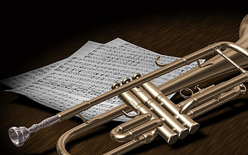 Trombone , Musical instrument, Brass background HD wallpaper