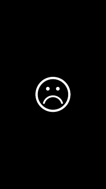 Vector, Smile, Bw, Chb, Sad, Emoticon, Smiley HD phone wallpaper