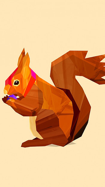 Stylish squirrel vector, in , Eye-catching design, Digital artistry HD phone wallpaper