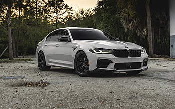 BMW M5 Sedan, F90, front view, exterior, white sedan, white M5 F90, tuning M5 F90, German cars, BMW HD wallpaper