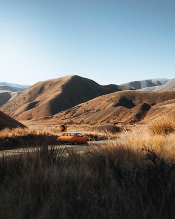 Nature, Road, Car, Hills, Retro HD phone wallpaper