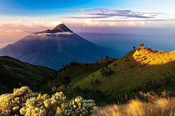 Volcano Java Island , island, volcano, nature HD wallpaper