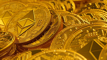 Ethereum coin, Digital gold, Cryptocurrency investment, Future of money HD wallpaper