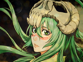 Dream on, mask, girl, long hair, arrancar, pretty, espada, green hair, neliel, green eyes, female HD wallpaper