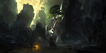 Fantasy, Art, Hand, Palm, Stone, Cave, Ruin, Ruins HD wallpaper
