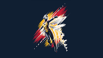 Superhero, Wasp, Ant-man and the wasp, 2018, movie, art HD wallpaper