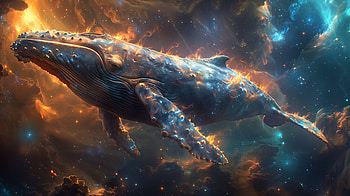 whale, space, fantasy, space fantasy HD wallpaper