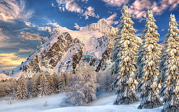 cold winter mountain, winter, fun, cool, nature, forest, mountain HD wallpaper