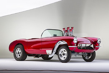 Gasser 56, bowtie, gm, corvette, pipes HD wallpaper