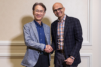 Microsoft, Sony partnership, Exploration, Strategic alliance HD wallpaper