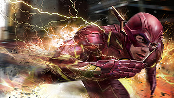 Flash The Man With Speed, the-flash, flash, artwork, artist, deviantart, superheroes HD wallpaper