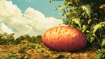 Vibrant Sweet Potato: A Ultra Delight, food, sweet potato, nature, garden, landscape HD wallpaper