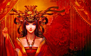 Dowager Princess, women, beautiful, fantasy, eastern HD wallpaper