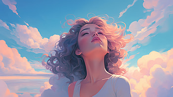 Dreamy Sky Girl -, Anime, girl, sky, anime girl, Sky Anime HD wallpaper