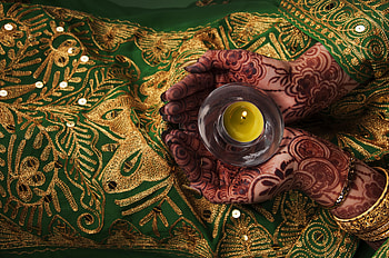 Palms, Miscellanea, Miscellaneous, Palm, Hands, Candle, Mehendi, Henna HD wallpaper