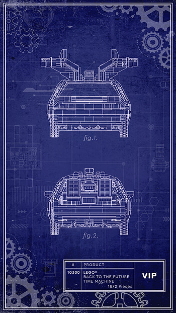 LEGO® Back To The Future DMC DeLorean [10300], man made, lego HD phone wallpaper